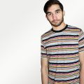 Round Neck T-Shirts for Men - Crew Neck - Strip Design - Black, Grey - Medium, Large, XL Size T Shirt. 