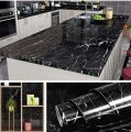 Marble Sheet Self Adhesive 60cm × 200cm | White and Black Paper Waterproof Heat Resistant Marbel Sheet | Top Quality Waterproof Marble Wallpaper Sticker | Anti Oil and Heat Resistant Marbel Wallpaper. 