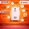SES PowerWall 51.2V 314Ah LiFePO4 Lithium Battery 16.07kWh | 16076Wh Solar Storage | Wall Mount | Touch LCD | WiFi Bluetooth | 8000+ Cycles | Hybrid Inverter Compatible. 
