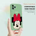 BILI for Realme 6 / Realme Narzo Back Cover Big Head Minnie Multicolor Liquid Silicone Phone Case Soft Square Lens Protection Phone Cases. 