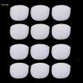 6 Pairs White Sponge Shoulder Pads for Women Men Unisex DIY. 