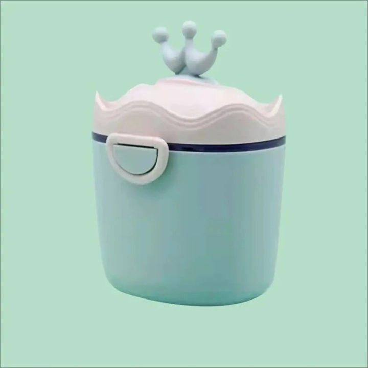 (270g) Portable Baby Milk Food Snack Box Container crown Design Portable Milk Powder Container Airtight Storage