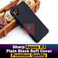 Sharp Aquos R3 Back Cover Soft Plain Black Case For Aquos R3. 