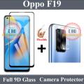 Oppo F19 Glass Protector 9D|5D|6D|10D|11D|21D Black Tempered Glass Screen Protector Full Glue Edge To Edge + Back Camera 9H Gorilla Flexible Protector For Oppo F19. 