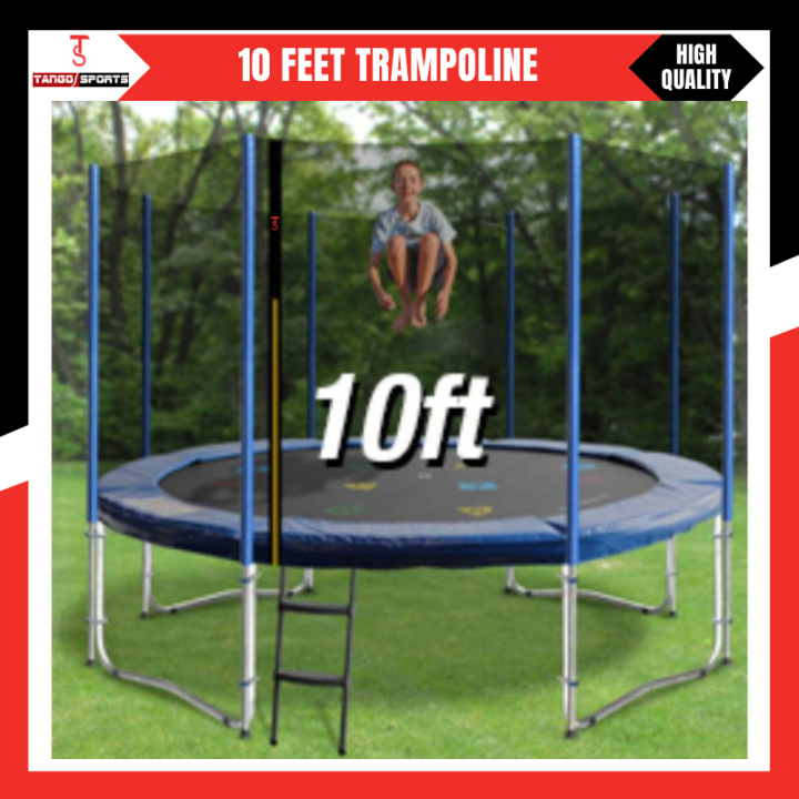 Trampoline 10 Feet Round Trampoline and Enclosure with spring