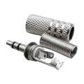 1PCS - 3.5mm TRS Nickle Plated Stereo Jack Plug Metal Body Connector. 