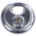 2Pcs Heavy Duty Outdoor Security Padlock 70mm Sheds Garage Gate Keyed Padlock, Stainless Steel Discus Lock. 