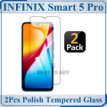 Infinix Smart 5 Pro Polish Glass Screen Protector For Infinix Smart 5 Pro - 2Pcs. 