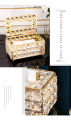 Enclave Golden Tissue Box luxury Crystal Stones Box For Vanity Dresser Table Home Decor (Gold). 