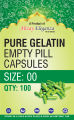 Pure Gelatin Empty Pills Capsule Shells Halal Powder & Herb Filling 500 pcs. 
