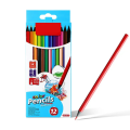 12 PCS|Pac of 12 Bicolor, 24 colors 2 in 1 | 24 Double Sided Pencil Colors | Multicolor Premium Quality | Artistic Colors for Kids | Ideal for coloring, drawing, and sketching | IMPORTED Includes Silver & Gold- Colour- Stationery. 