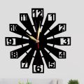 3d Wooden Wall Clock for Home and Offices, 3D Design Dark brown And Black wooden 3d laser cut wall clock (12x12 inch). 