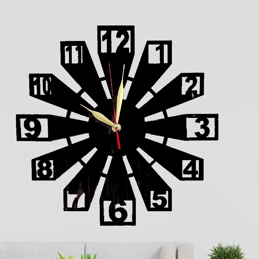3d Wooden Wall Clock for Home and Offices