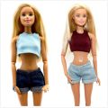 29cm Barbie Pleated Skirt Barbie Accessories Long Sleeve Sweater 1/6 Doll Clothes. 