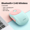 UGREEN Wireless Mouse, 4 Silent Buttons, Bluetooth 5.0 2.4G with USB Mini Receiver Wireless Mice, 4000DPI Ambidextrous for PC Mac Laptop. 
