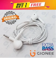Gionee Handsfree Earphones with Deep Bass and Sound, In-Ear with Built-in Microphone, High Quality. 
