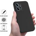 Redmi note 12 4G Case Rock Slim Soft Silicon Matte Phone Cover - Black. 
