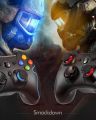 EasySMX 2.4G Wireless Controller for PS3, PC Gamepads with Vibration Fire Button Range up to 10m Support PC (Windows XP/7/8/8.1/10), Steam, PS3, Android, Vista, TV Box Portable Gaming Joystick Handle. 