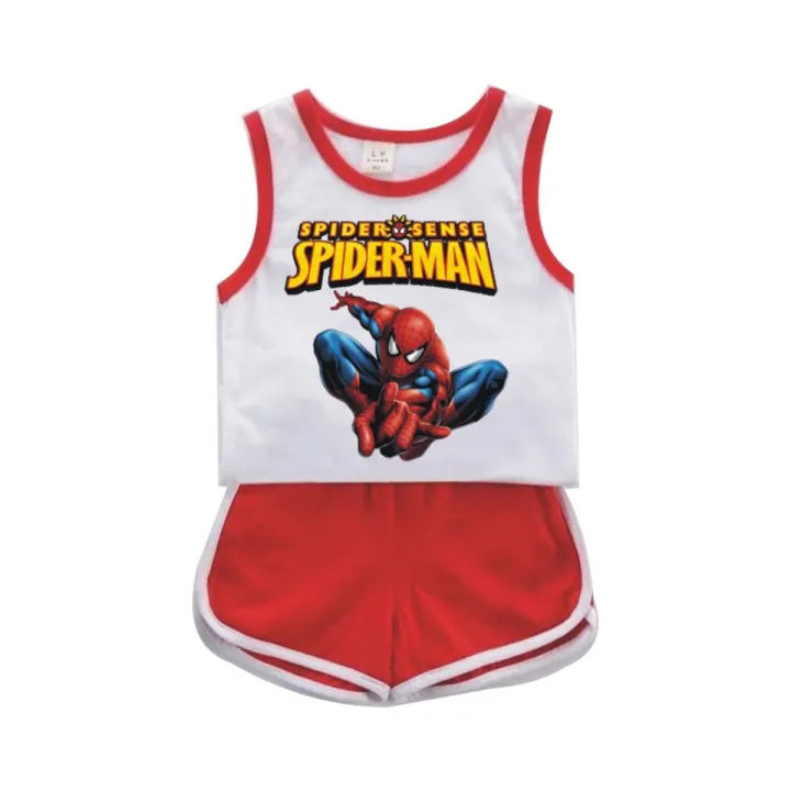 Spiderman%20tshirts%20and%20shorts%20Printed%20Boys%20-%20Image%202