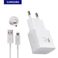 Samsung Adaptive Fast Charging Wall Charger Adapter with Micro 2.0 USB Cable Compatible for All Samsung Galaxy models available in white. 