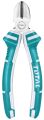 TOTAL 180mm Diagonal Cutting Pliers with Two Color Handle THT130706P. 