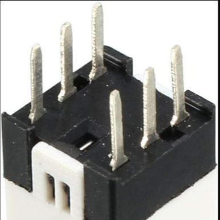 6pcs 6Pin Push Lock Button 7mm X 7mm Mount DPDT Switch