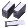 50Pcs Magnetic Label Holders with Magnetic Data Card Holders with Clear Plastic Protectors for Metal Shelf (1 x 2 Inch). 