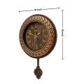 Hitco Round Hanging Wall Clock - Pendulum Style Wall Clocks - New Hanging Wall Clocks for Bedroom / Living Room / Decor - Decorating Item for Home - Clock Wall Stylish. 