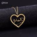 Heart Shape Inlay Design Name Necklace For Girls, Name Jewelry, Customize Necklace, Customise gift jewellery for girls. 