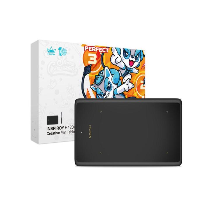 HUION H420X OSU Tablet Graphic Drawing Tablet with 8192 Levels Pressure Battery-free Stylus, 4.17x2.6 inch Digital Drawing Tablet Compatible with Window/Mac/Linux/Android for OSU Game, Online Teaching