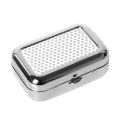 Portable Outdoor Travel Mini Ashtray Stainless Steel Sealed Pocket Storage Tray. 