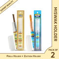 AL Khair Miswak with Holder (Pack of 2) | Peelu Olive Regular Miswak | Natural Toothbrush Holder Included. 