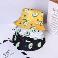 Avocado Bucket Hat for Men Women Fisherman Sun Hat Full Print Outdoor Beach Travel Summer Cap Uni Reversible Double-Side-Wear. 