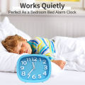 Table Clock Battery Operated Desktop Small Alarm Needle Clock. 