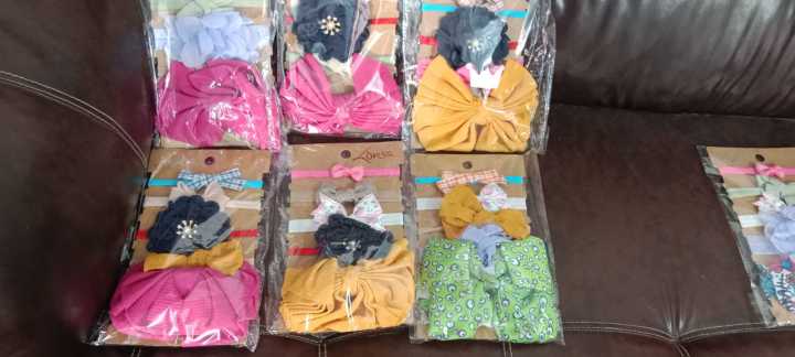 pack%20of%203/5/6%20newborn%20baby%20girls%20hairbands%20bow%20knitted%20soft%20hairbands%20baby%20hair%20accessories%20-%20Image%208