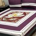 DESION Embroidered Bed Sheet Set KIng Size Patch Work Bed Sheet. 
