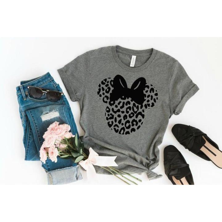 Minnie%20Mouse%20cheetah%20print%20Disney%20Girls%20top%20T%20shirt%20-%20Image%202
