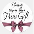 Free Gift Appreciation Promotional Stickers (1" / 1.5" / 2" Inch , 100 Labels). 