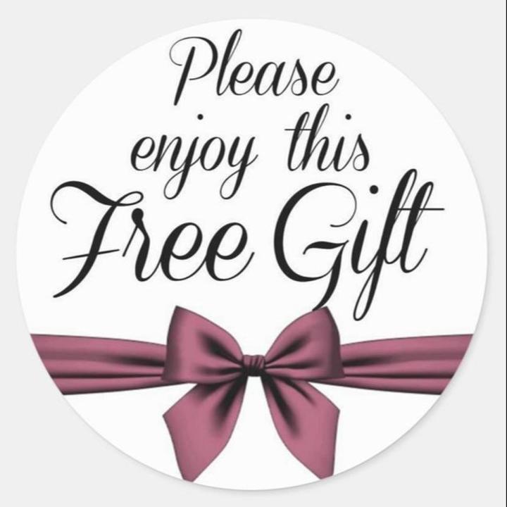 Free Gift Appreciation Promotional Stickers (1" / 1.5" / 2" Inch , 100 Labels)