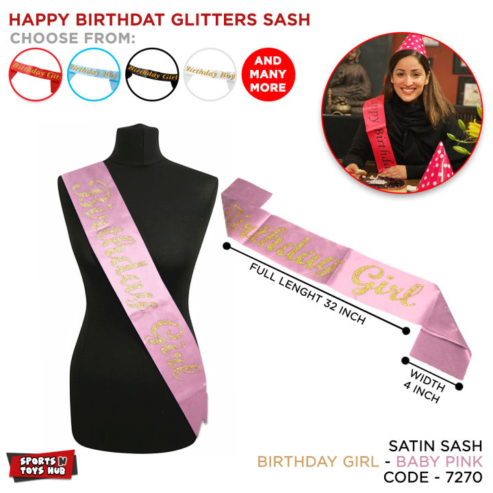 Birthday Girl Boy Sash For Birthday and Party Decoration Available in Multiple Colors