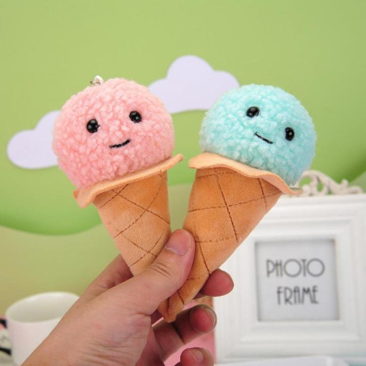 12cm Kawaii Ice Cream Kids Plushie Dessert Food Flip Doll Cute Toy For Plush Stuffed Doll Plush Toy Keychain for Backpack
