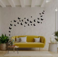 Pack of 30 Wooden 3D Butterfly Wall Decals for Living Room, Bedroom, and Kid's Room Decor. 