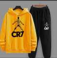 New Cristiano Footballer CR7 Hoodie And Trouser Winter Arrival Warm Fleece Track suit Drawstring Hood For Men. 
