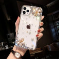 Luxury Bling Rhinestone Diamond Pearl Phone Case For Iphone 14 Pro Max 13 13Pro 12 12Pro 11 11Pro XSMax 7 8 Plus Handmade Cover. 