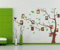 DIY transparent PVC wall stickers AY803a brown tree photo series of three generations of wall stickers wall stickers. 