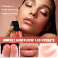 QIBEST New Crystal Lip Gloss Jelly Lip Oil Gloss Plump Makeup Moisturizing Clear Lip Gloss Oil Tinted Lip Plumper Lips Care. 