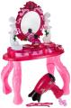 Pretend Play Make Up Dressing Table With Stool, Mirror, Lighting/Music And Hair Dryer Makeup Accessories. 