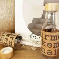 450ml American Vintage Glass Water Bottle High Temperature Resistant Water Cup Female Summer Portable Leak Proof Bottle. 