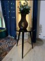 BLACK ROUND Stylish Side TABLE Coffee Table (Stool)  Home Decor. 
