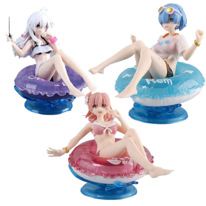 Swimming ring series handmade decorations Irena Chuyin Rem desktop decoration anime beautiful girl car doll